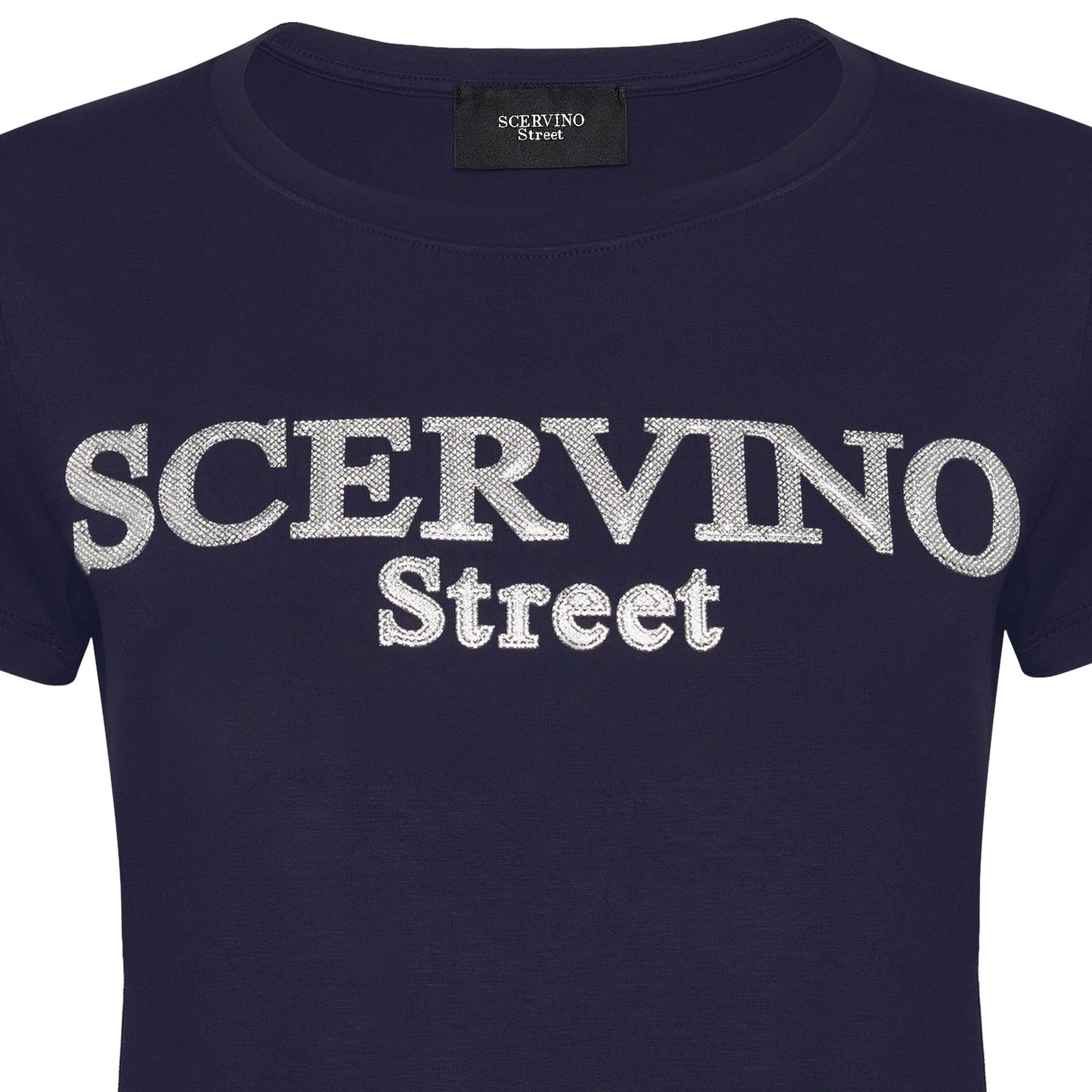 Blue Cotton Women T-Shirt