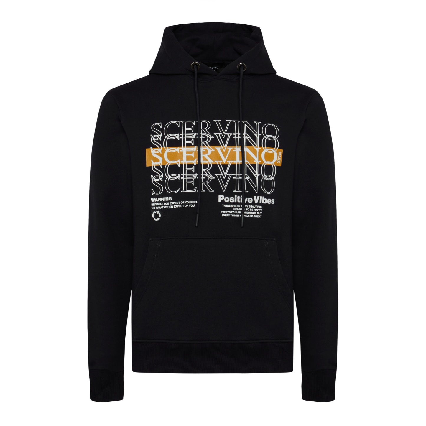 Black Cotton Men Sweater