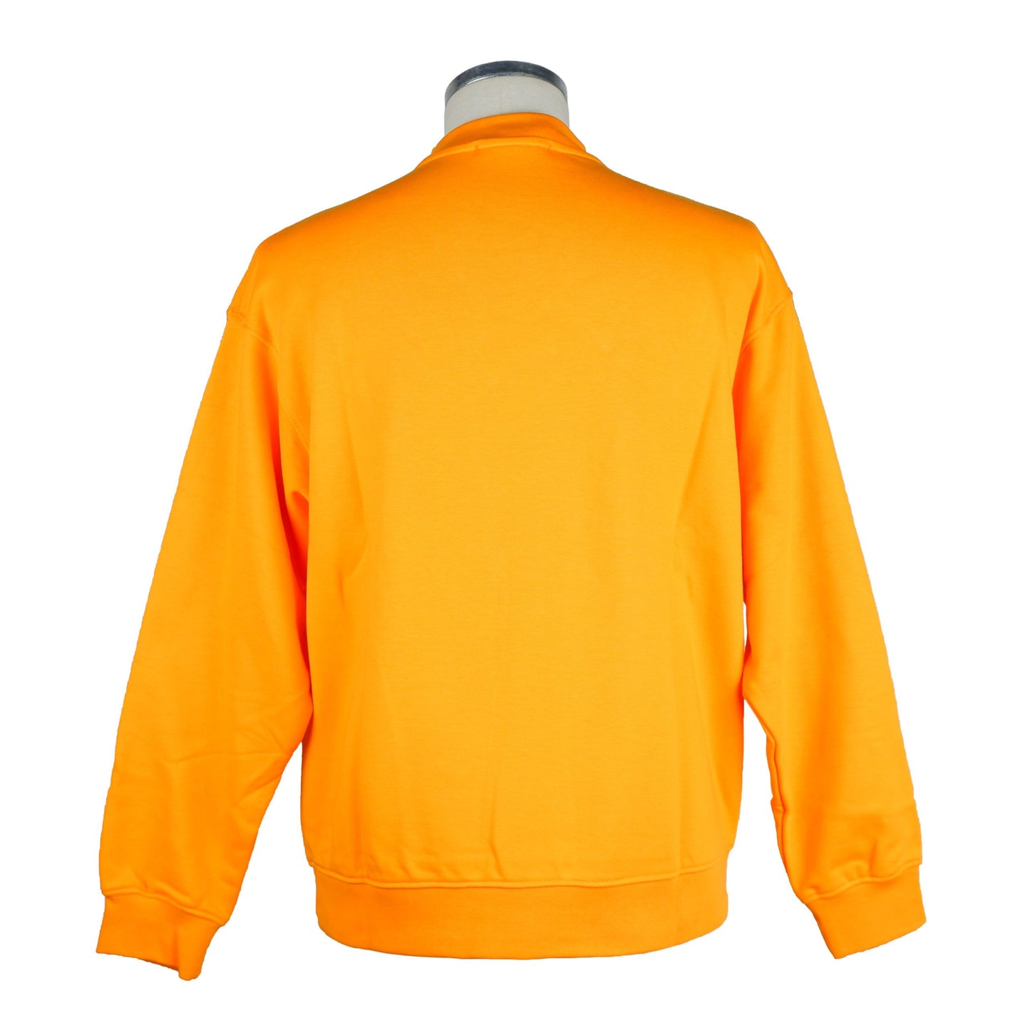 Orange Cotton Men Sweater