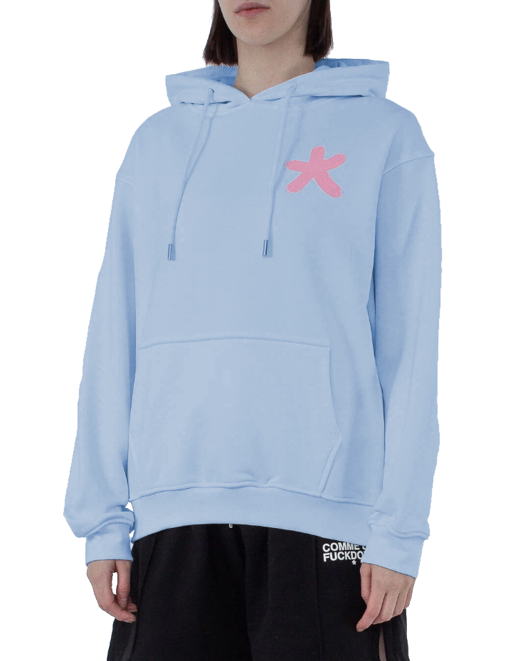 Light Blue Cotton Women Sweater