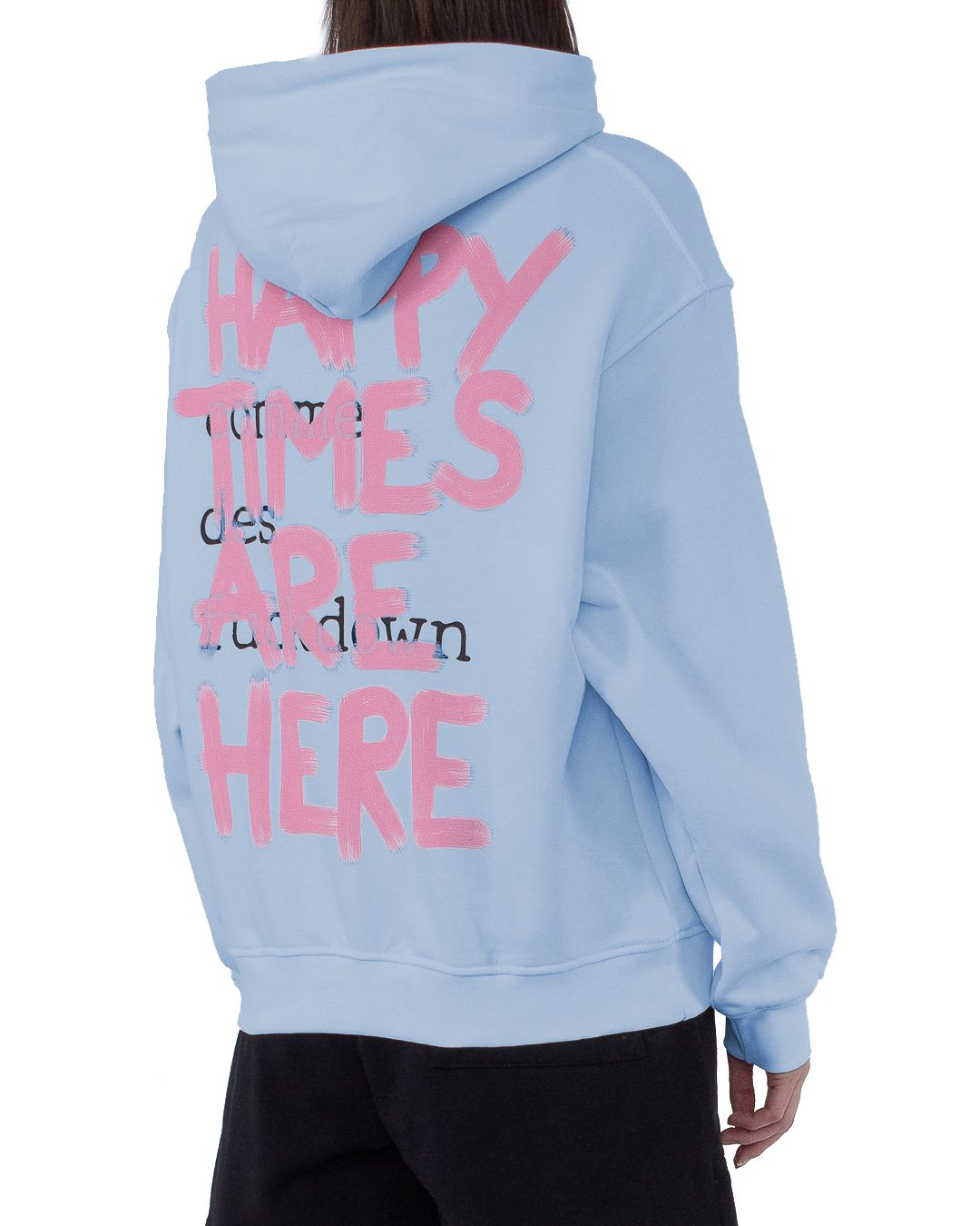 Light Blue Cotton Women Sweater