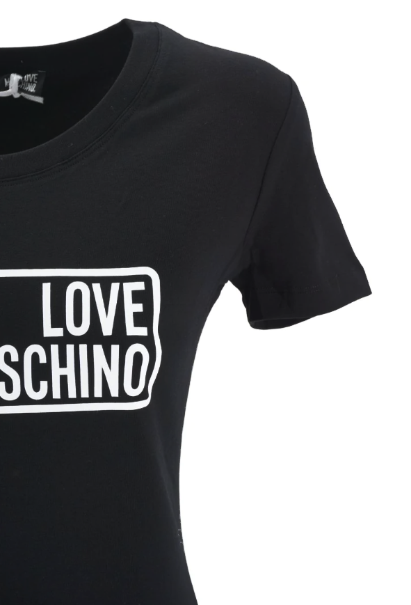 Black Cotton Women T-Shirt