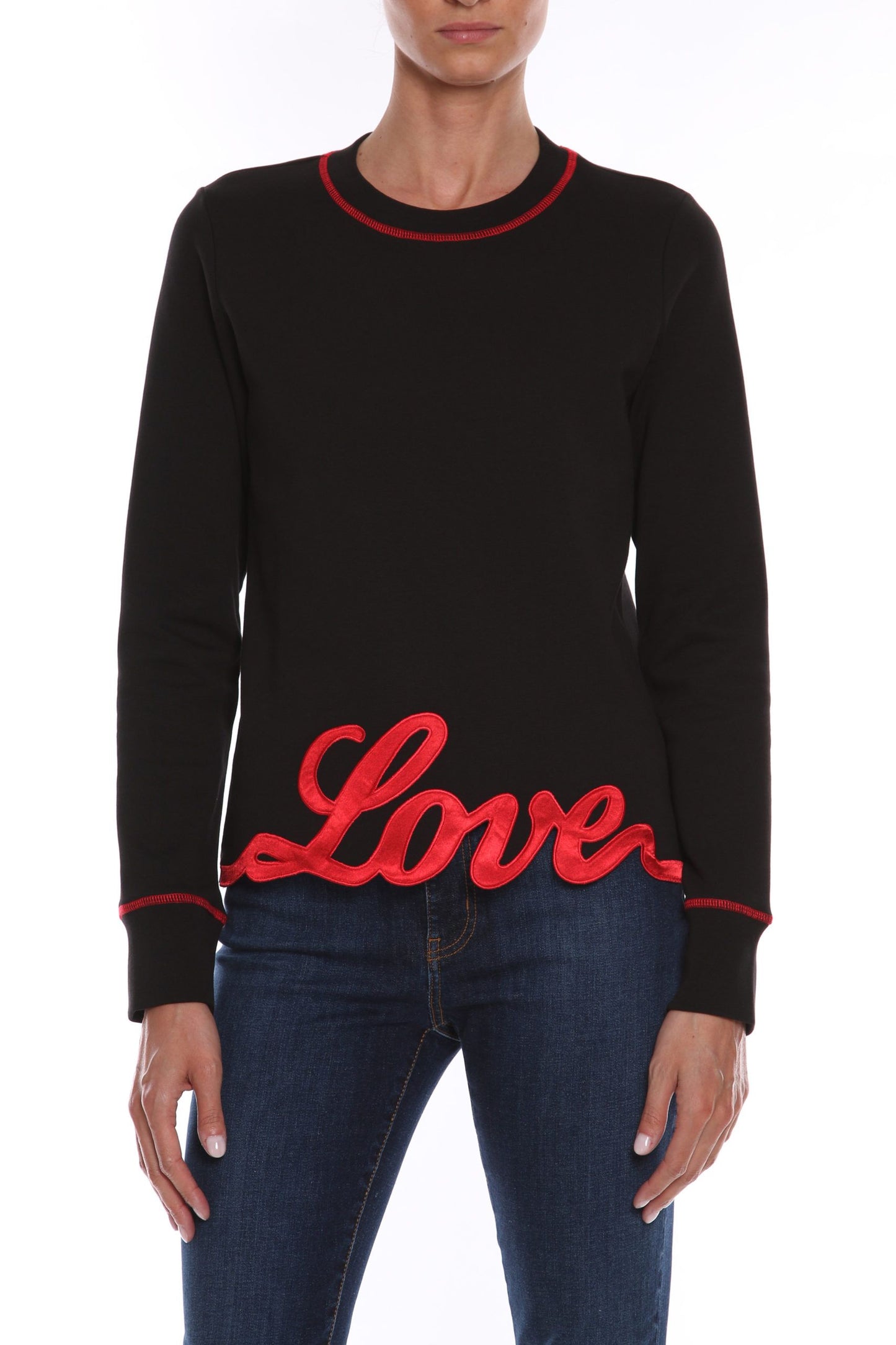 Black Cotton Women Sweater