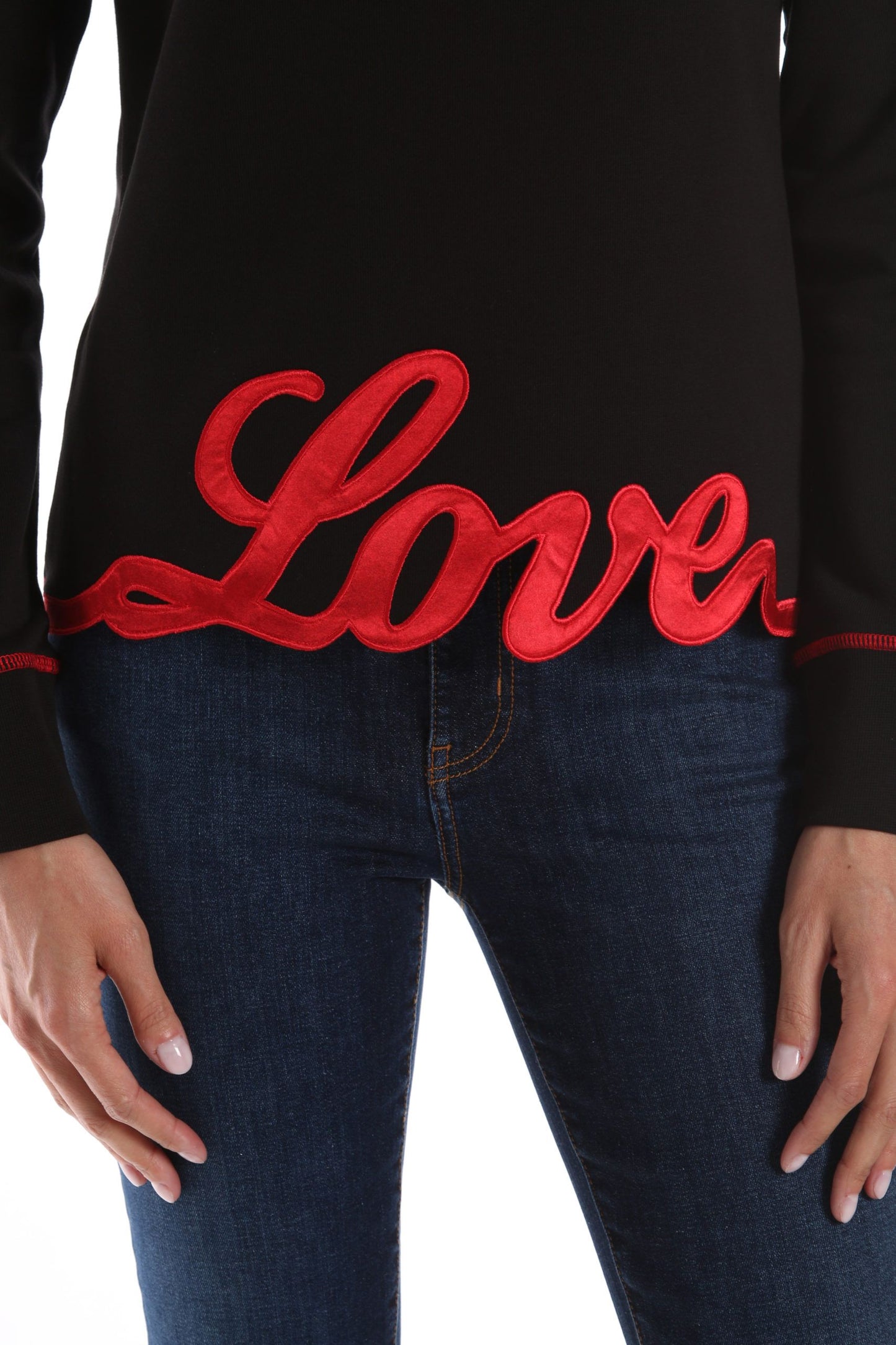 Black Cotton Women Sweater