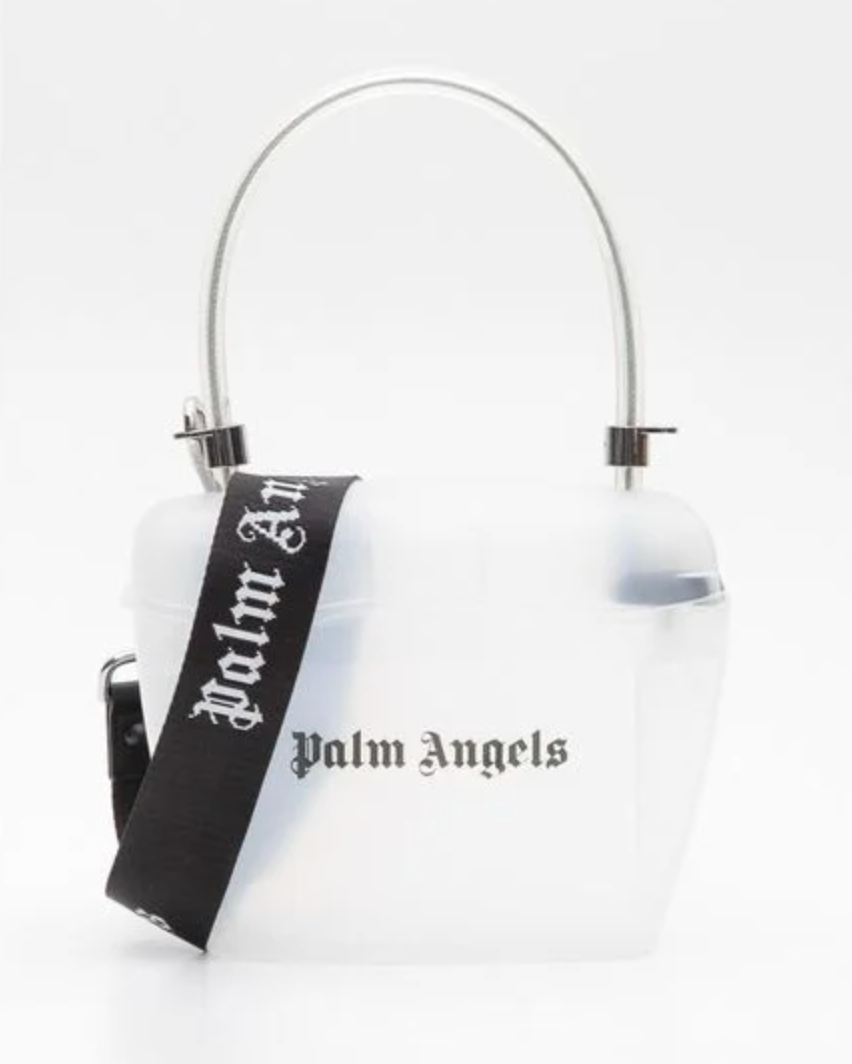White Polyvinyl Women Handbag