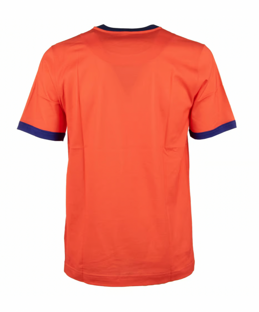 Orange Cotton Men T-Shirt