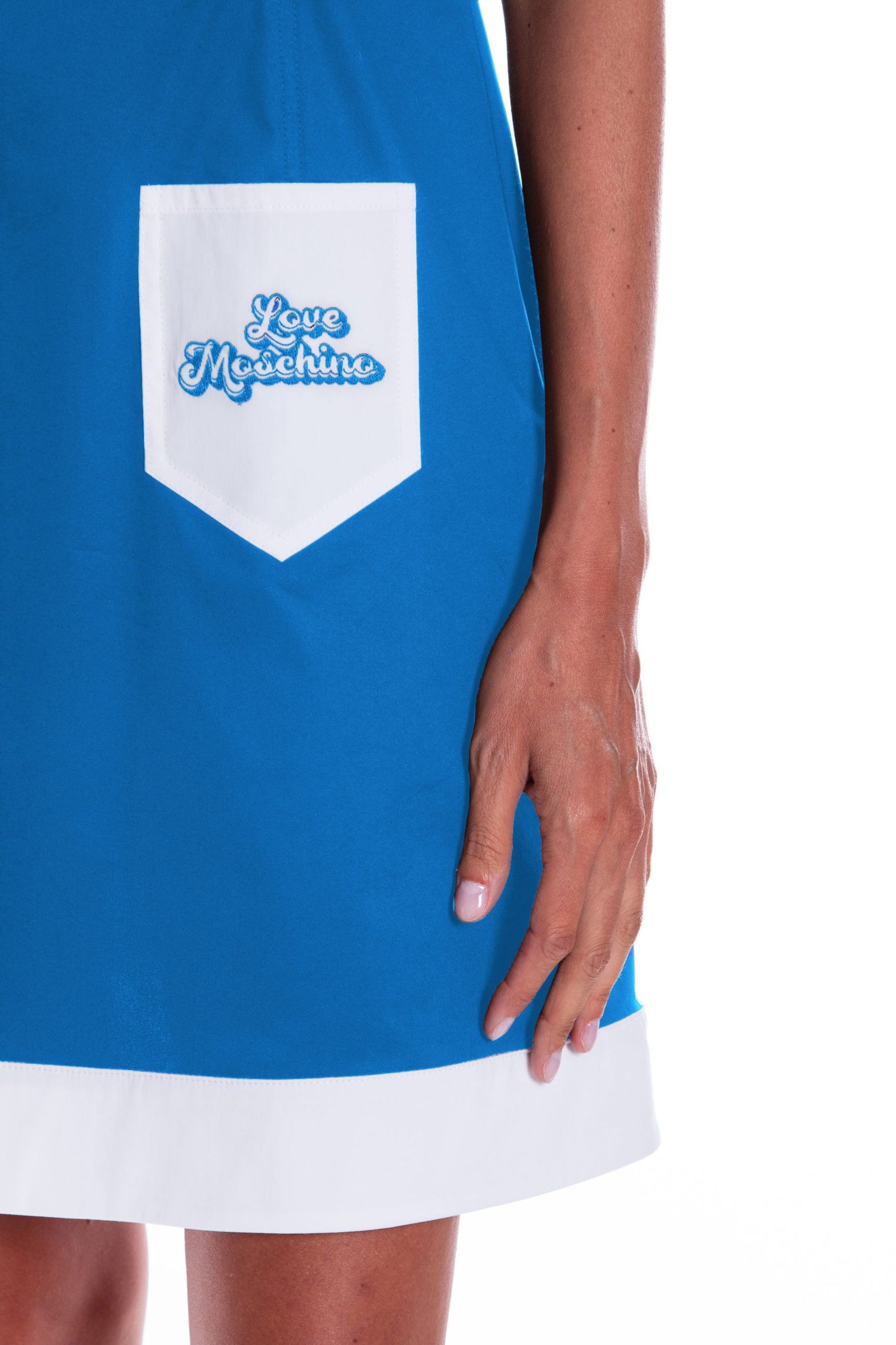 Light Blue Cotton Women Dress