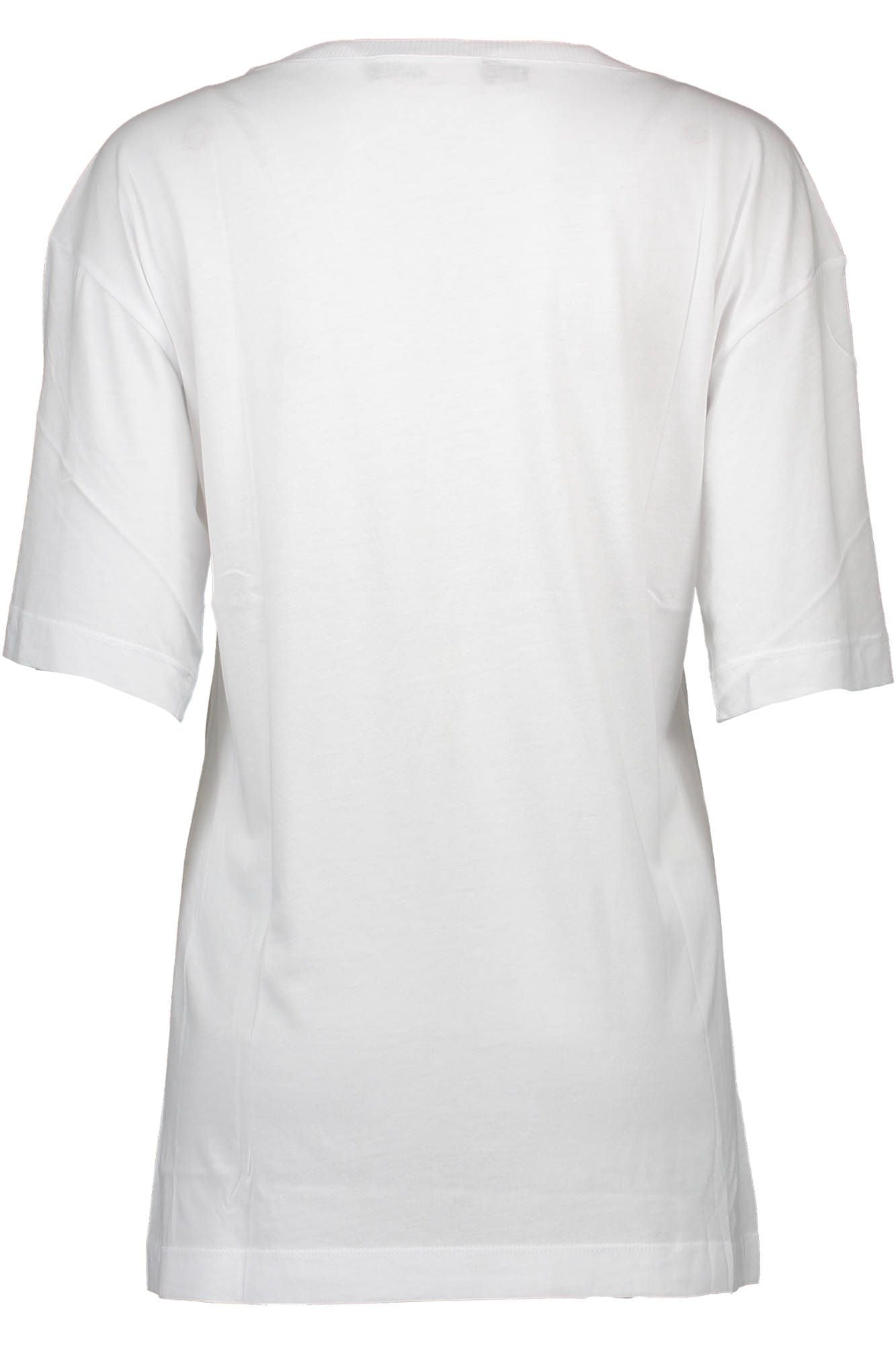 White Cotton Women T-Shirt