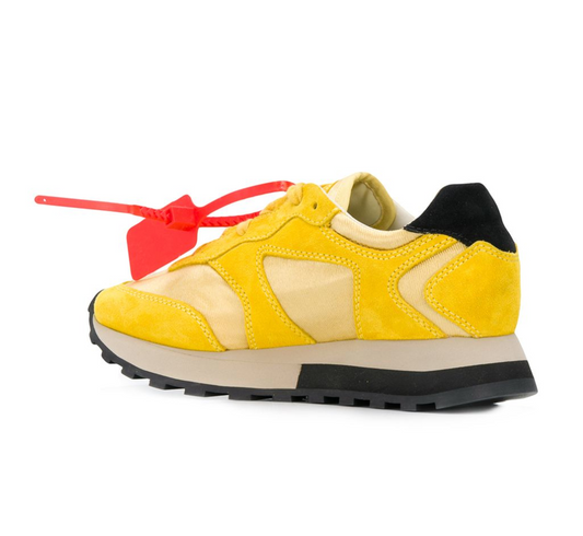 Yellow Calfskin Women Sneaker