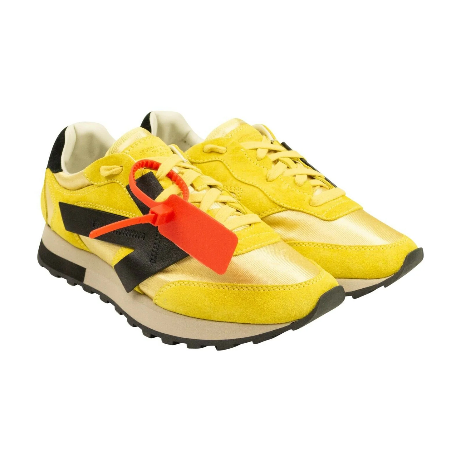 Yellow Calfskin Women Sneaker