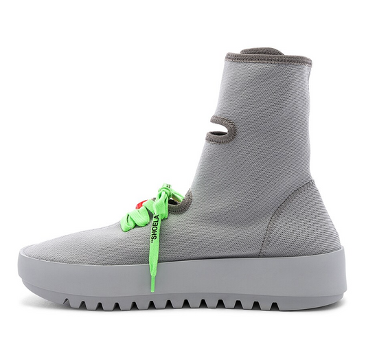 Gray Polyamide Men Sneaker