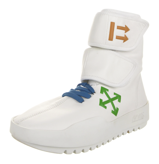 White Polyurethane Men Sneaker