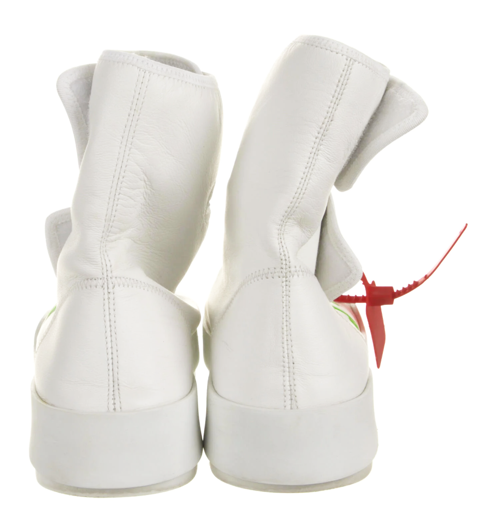 White Polyurethane Men Sneaker