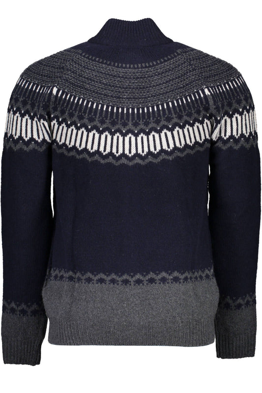 Blue Wool Men Sweater