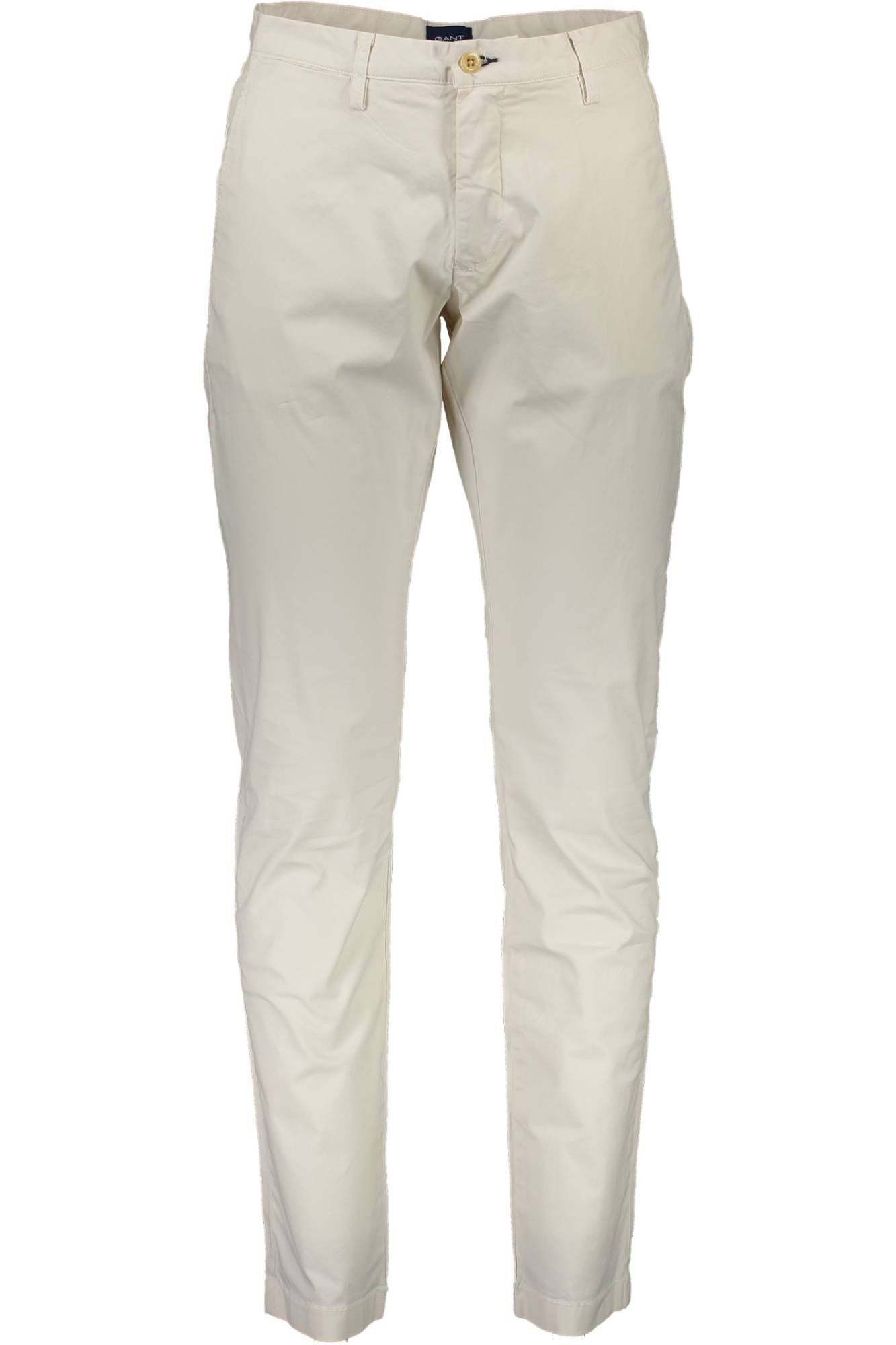 Beige Cotton Men Trouser