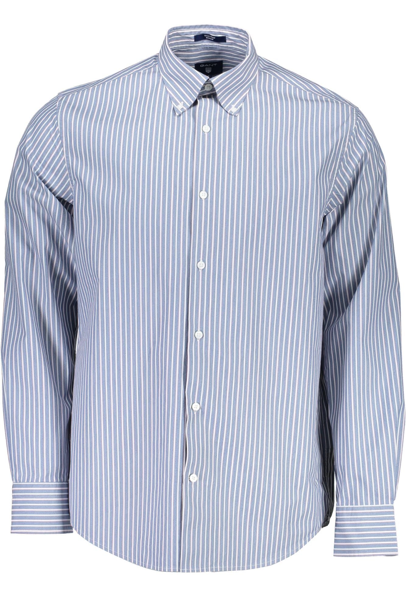 Blue Cotton Men Shirt