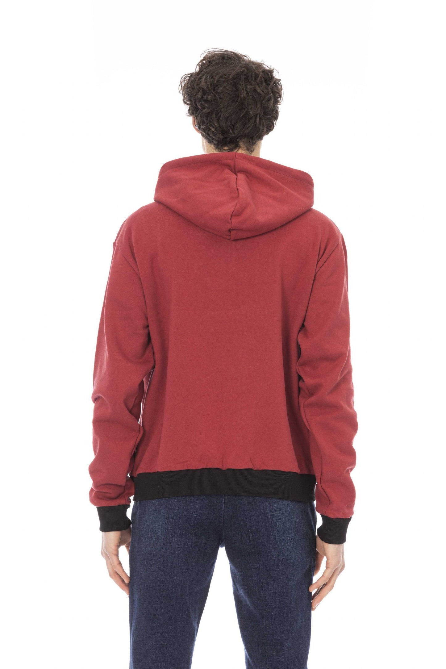 Red Cotton Men Sweater