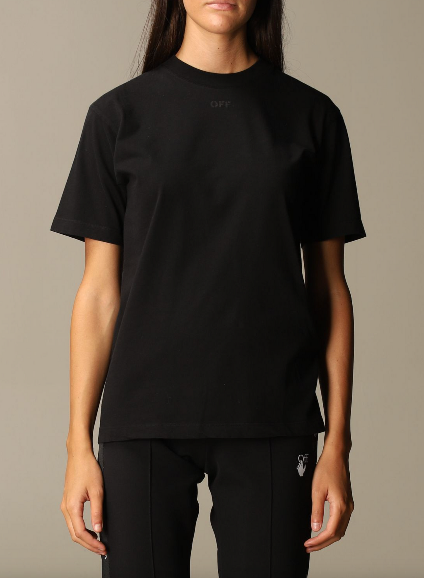Black Cotton Women T-Shirt