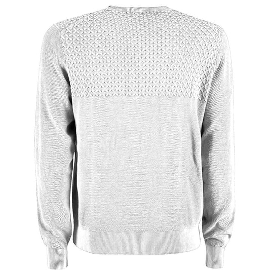White Cotton Men Sweater