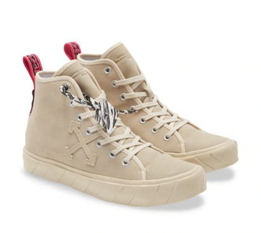 Beige Calfskin Men Sneaker