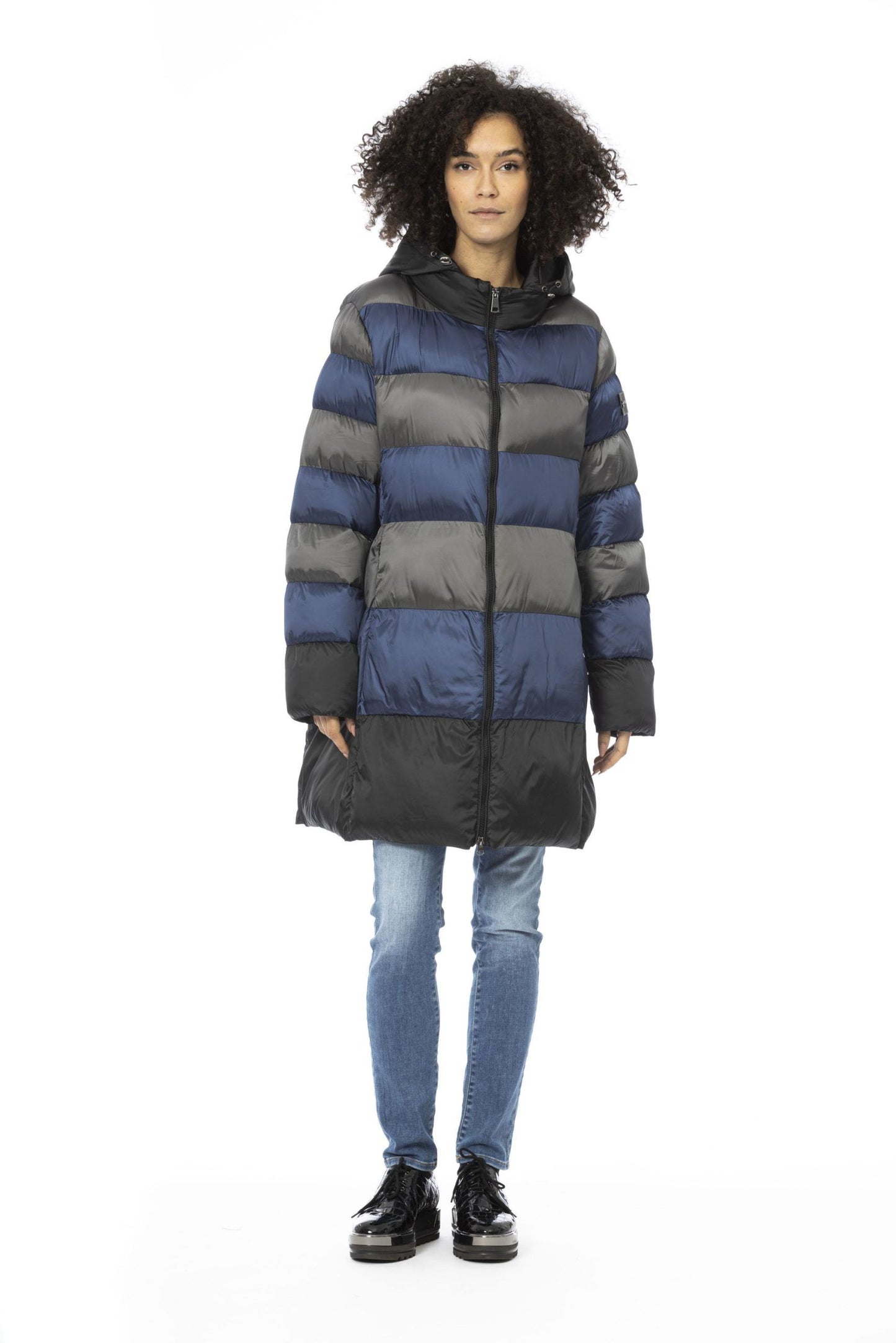 Gray Polyester Women Jacket