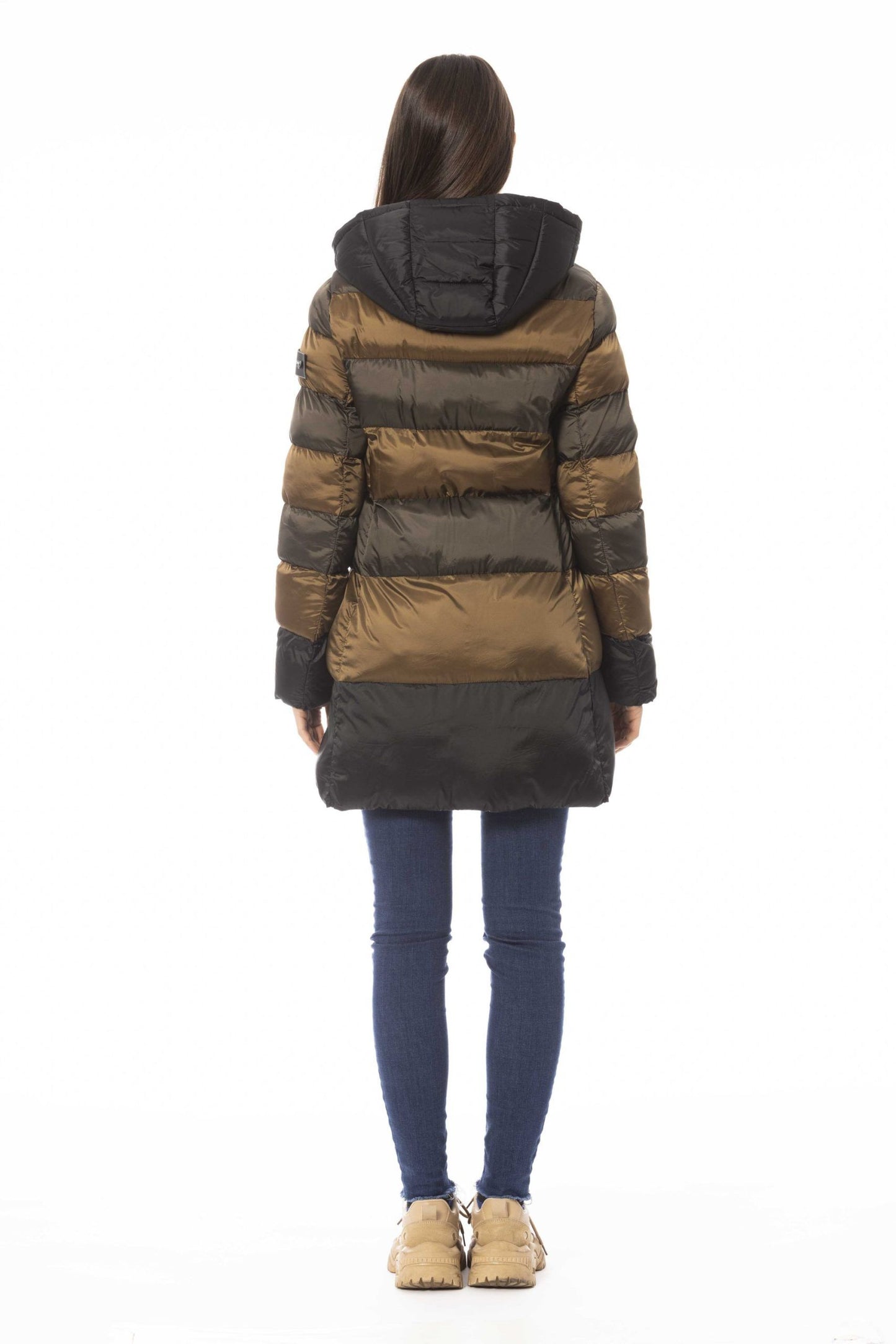 Brown Polyester Women Jacket