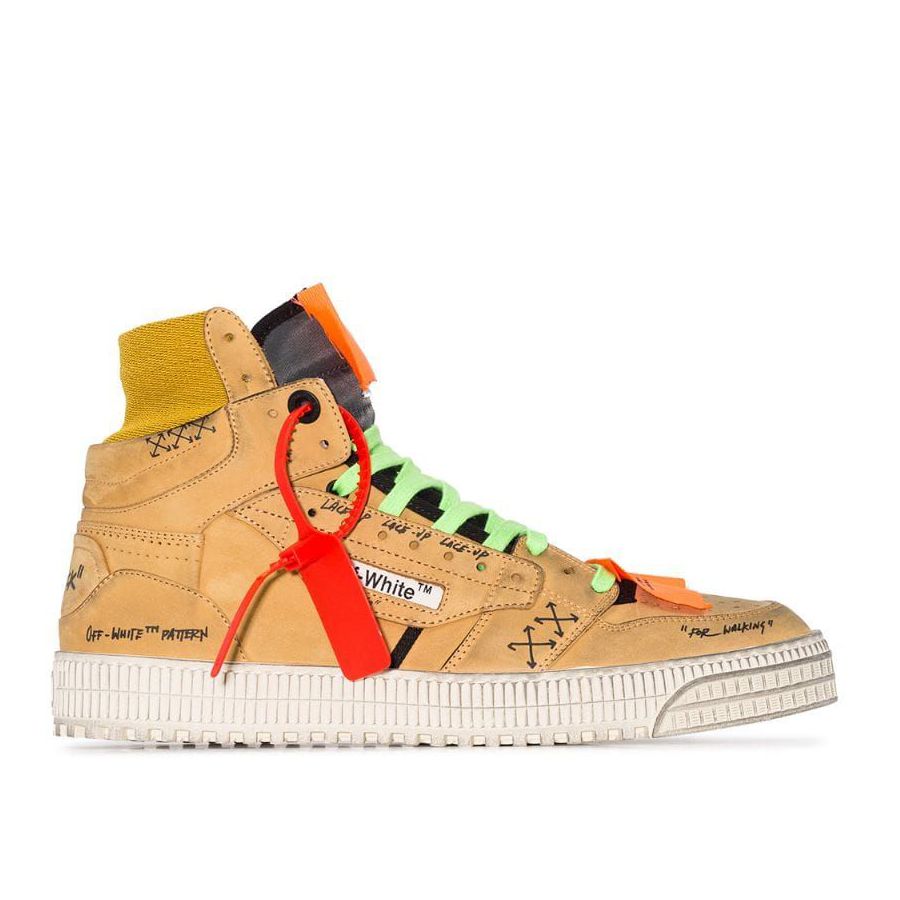 Beige Calfskin Men Sneaker