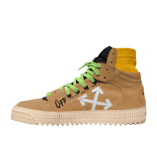 Beige Calfskin Men Sneaker