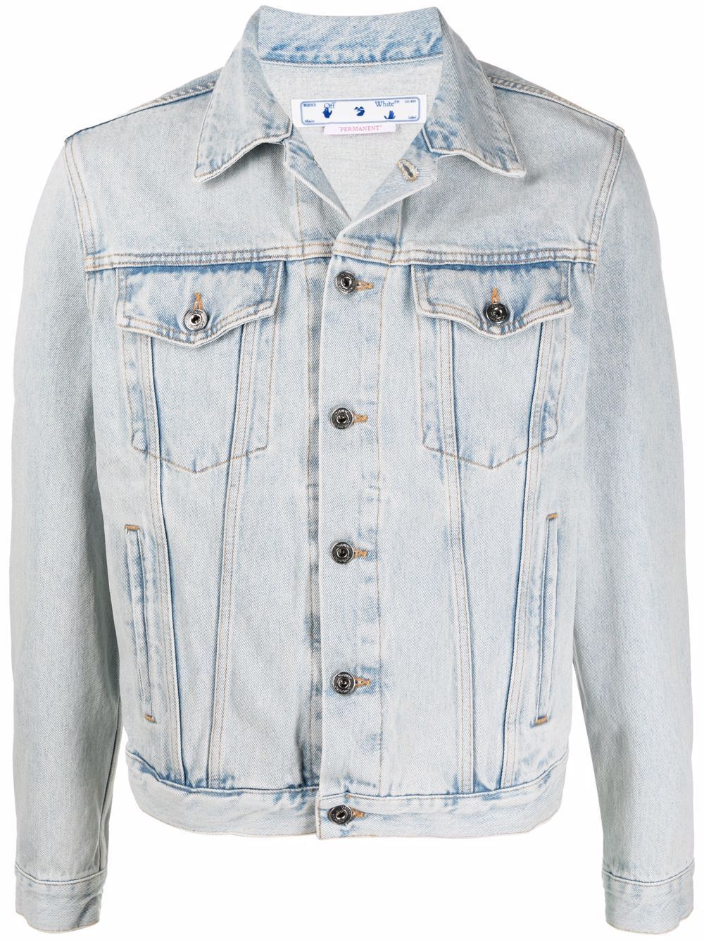 Light Blue Cotton Men Jacket