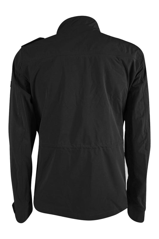 Black Polyester Men Jacket