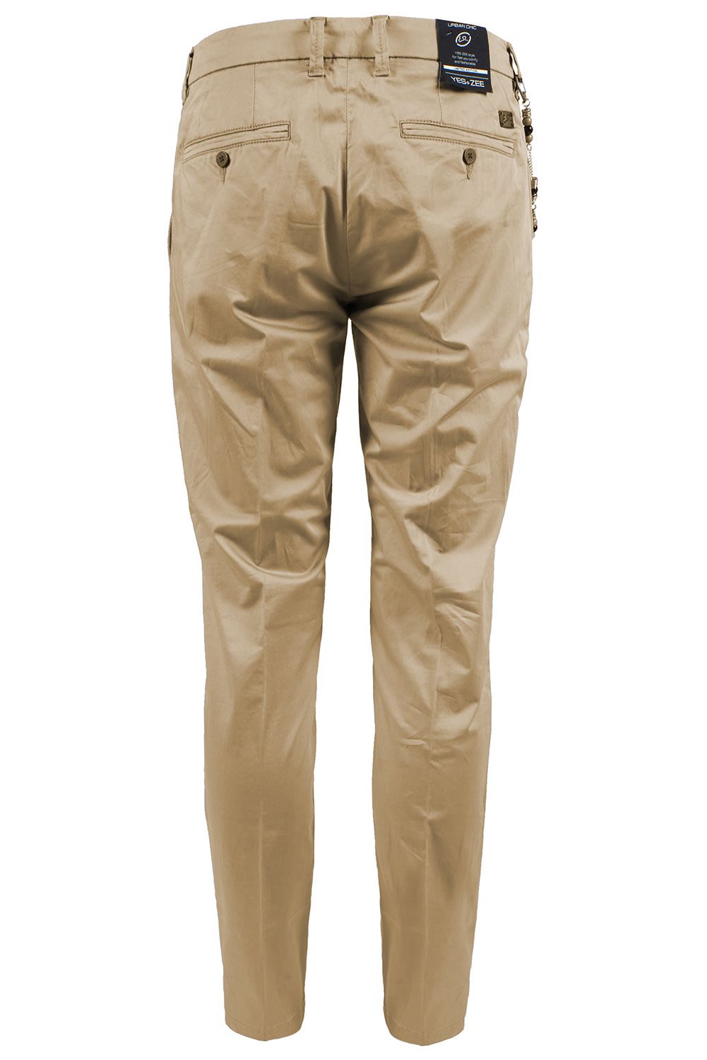 Beige Cotton Men Pants