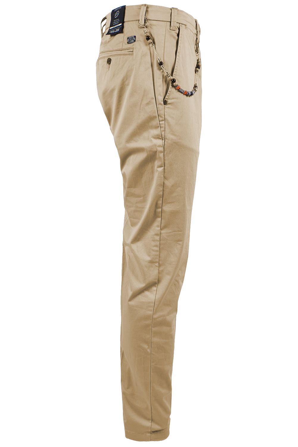 Beige Cotton Men Pants