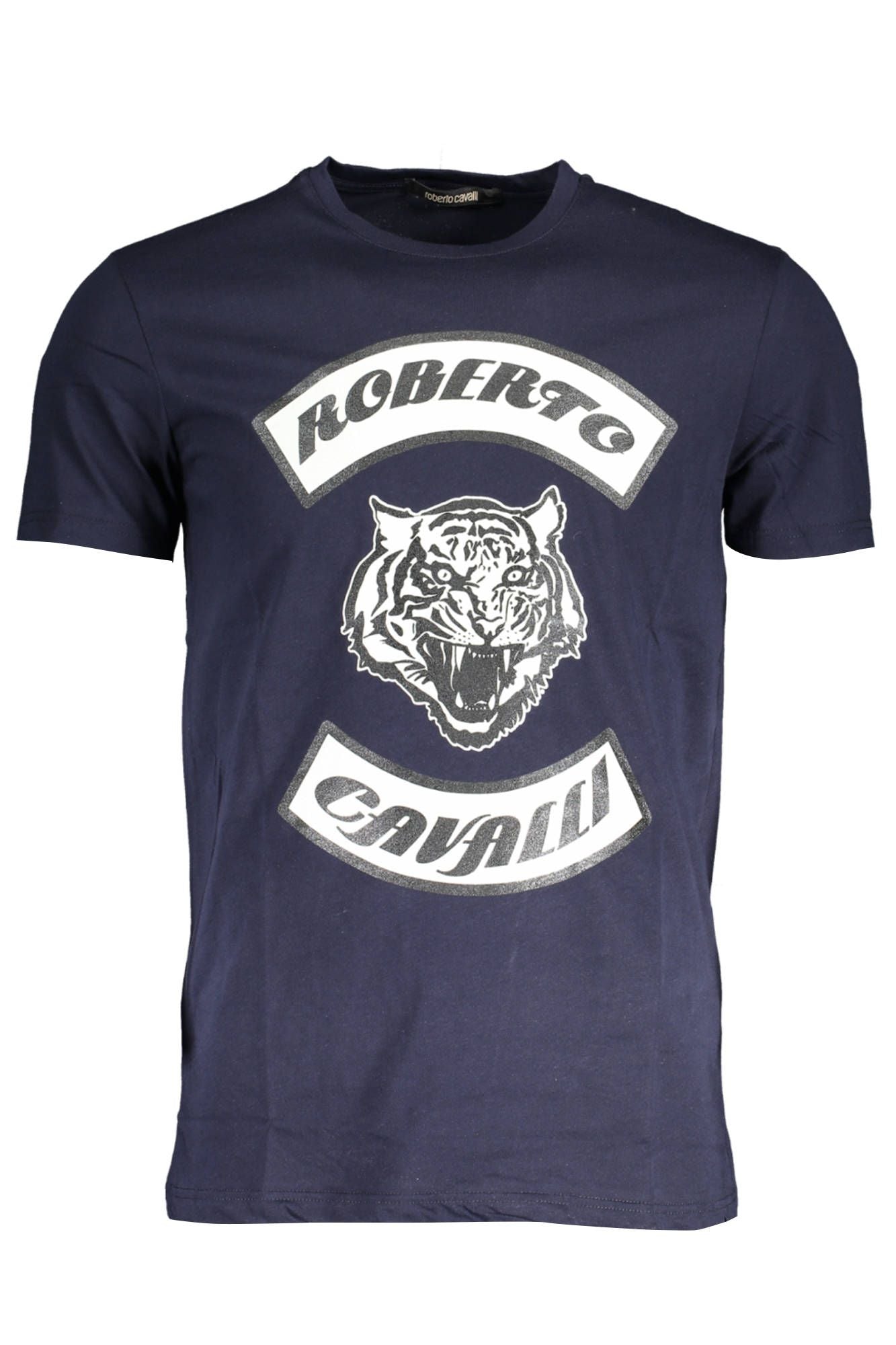 Blue Cotton Men T-Shirt