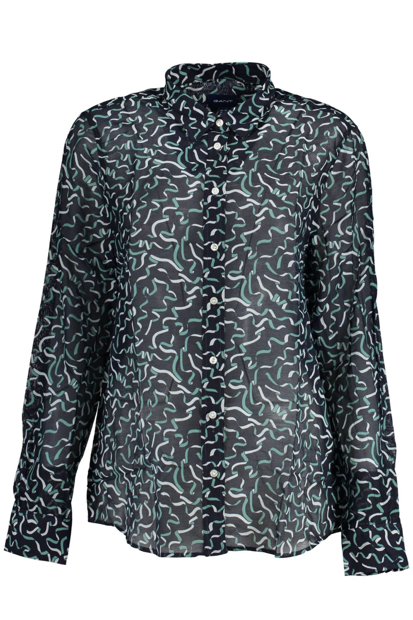 Blue Cotton Women Shirt