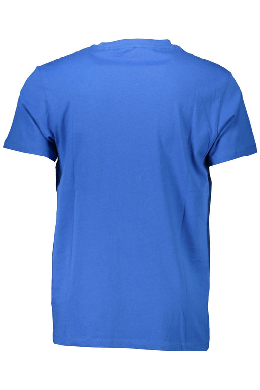 Blue Cotton Men T-Shirt