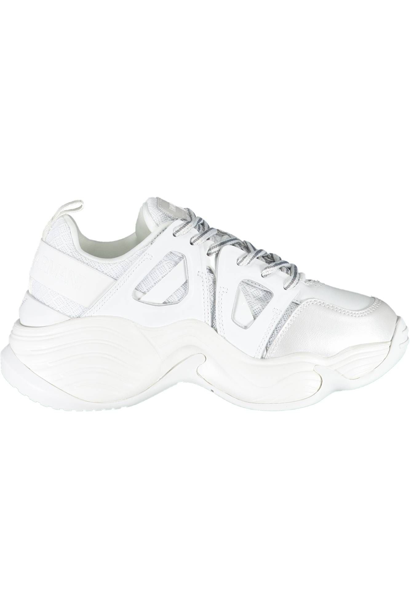 White Polyester Women Sneaker