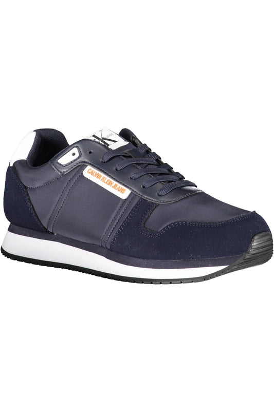 Blue Polyester Men Sneaker
