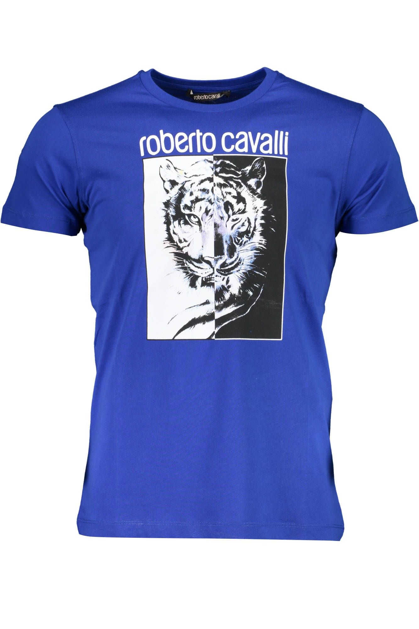 Blue Cotton Men T-Shirt