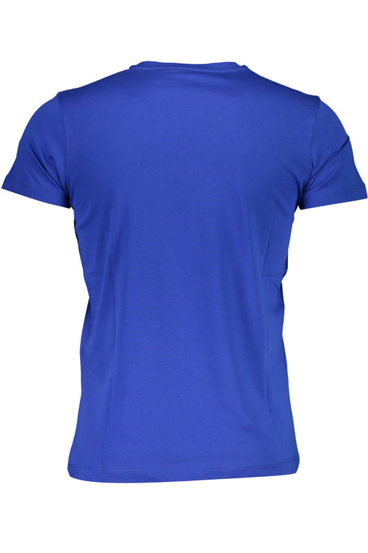 Blue Cotton Men T-Shirt
