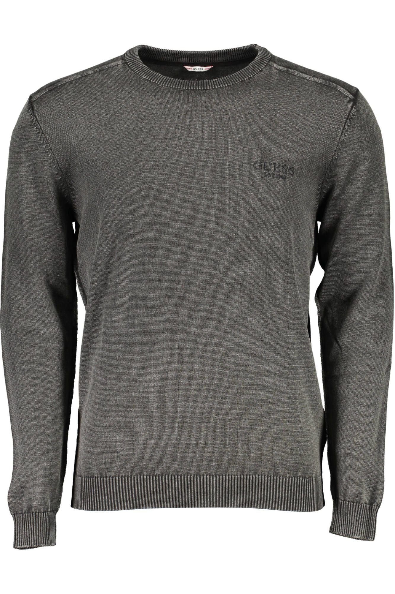 Black Cotton Men Sweater