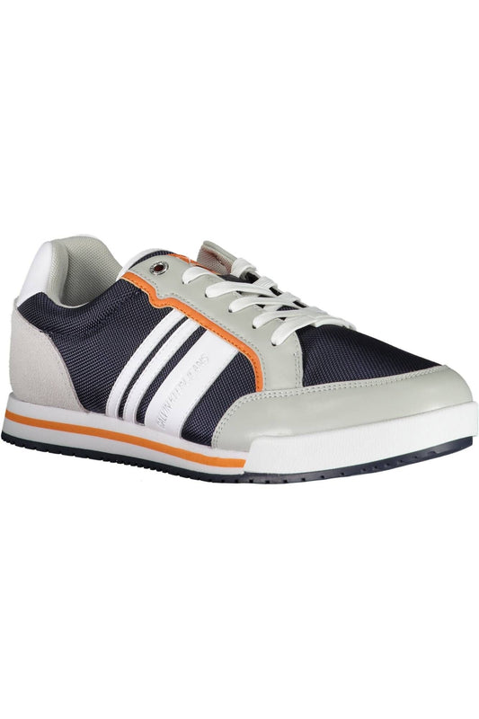 Blue Polyester Men Sneaker