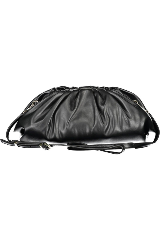 Black Polyurethane Women Clutch