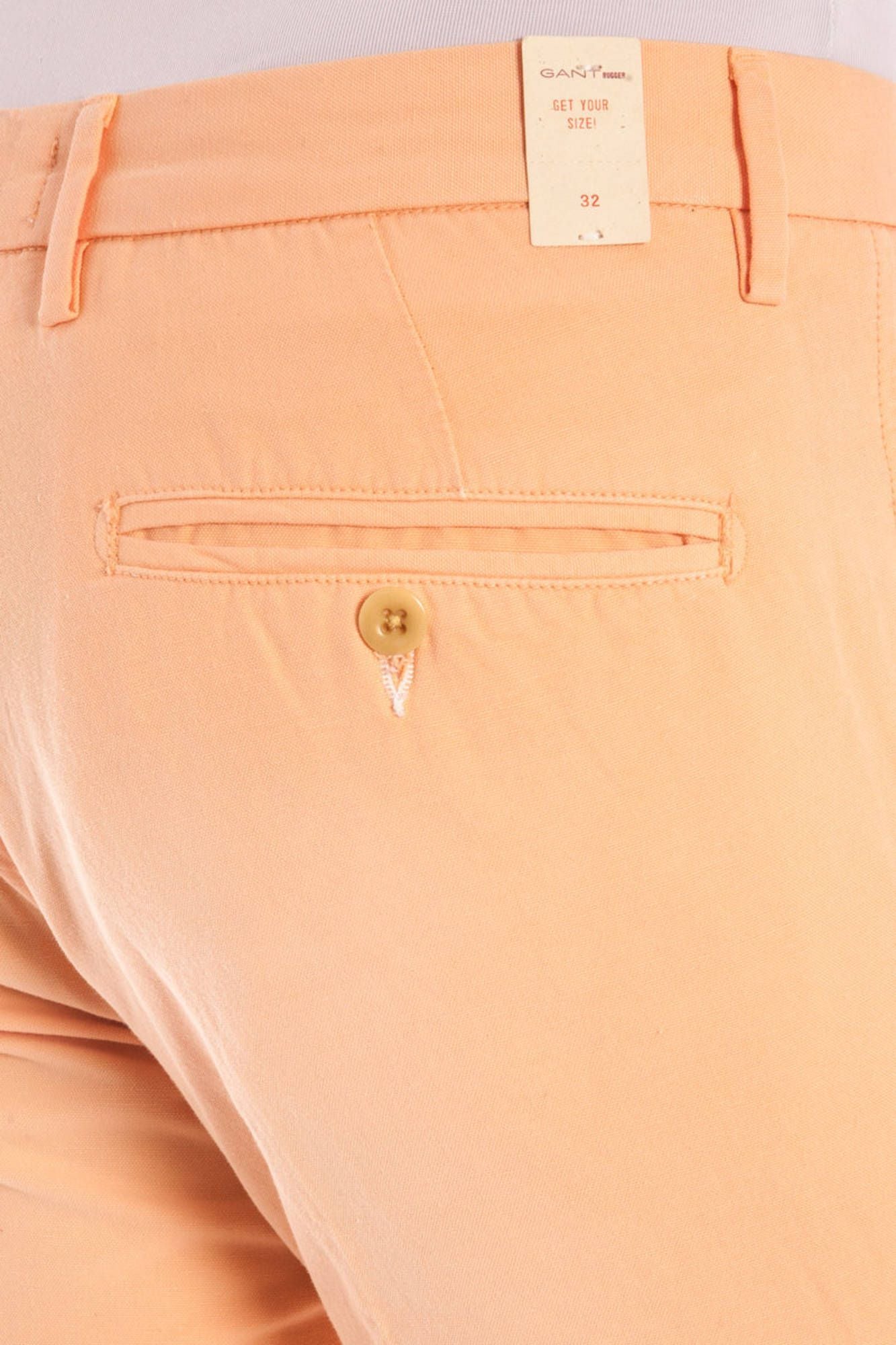 Orange Cotton Men Bermuda Pant