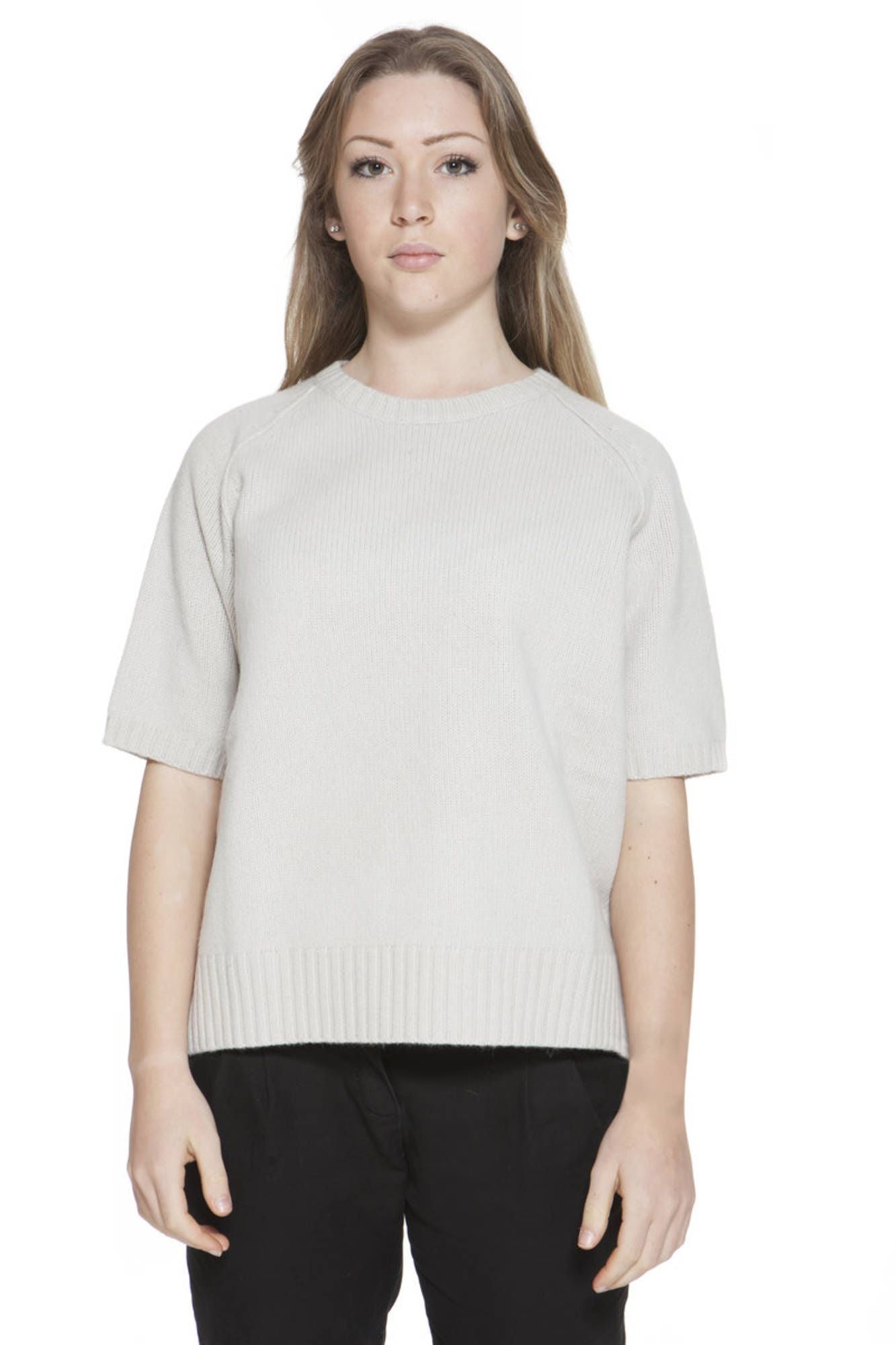 Beige Wool Women Shirt
