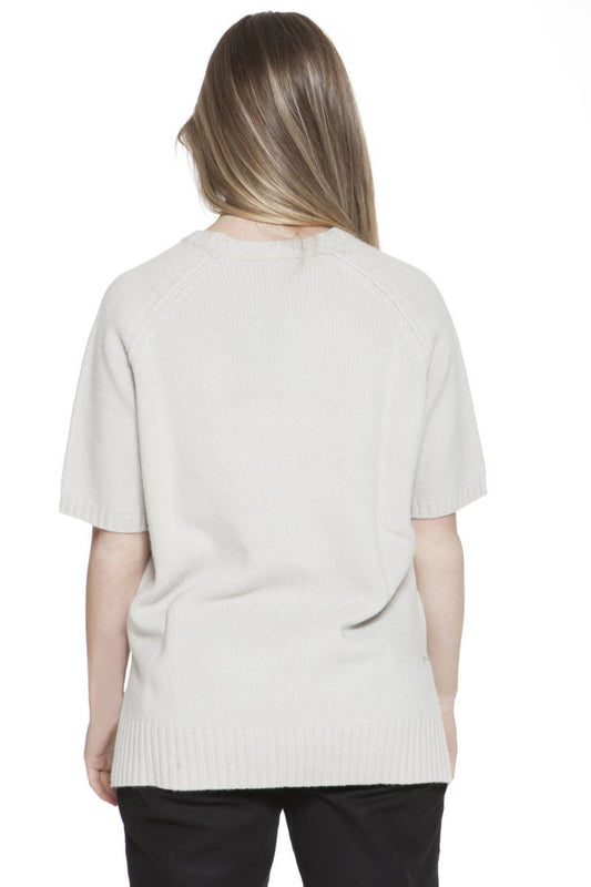 Beige Wool Women Shirt