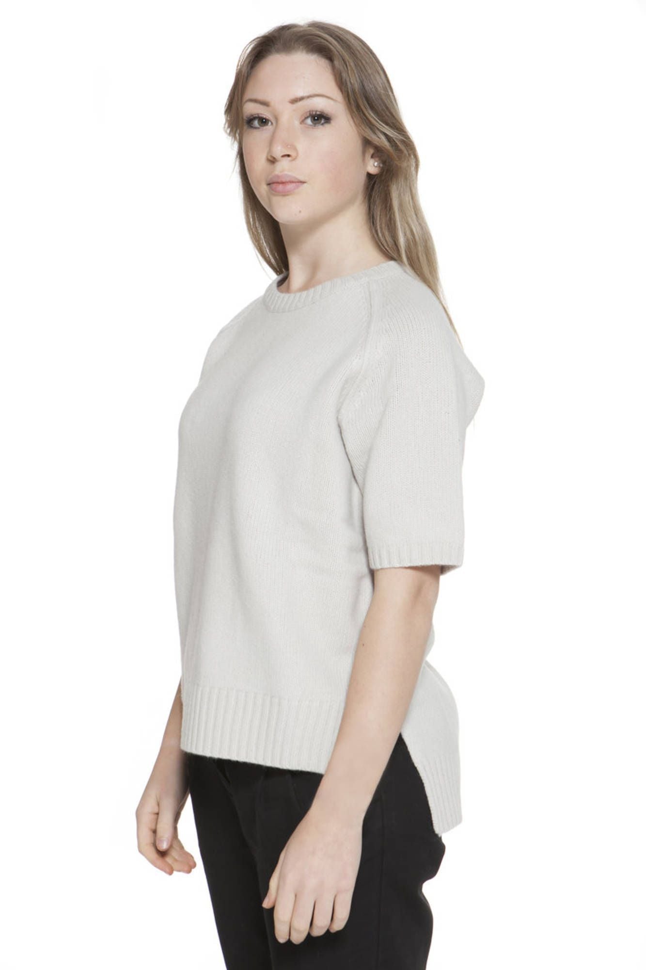 Beige Wool Women Shirt