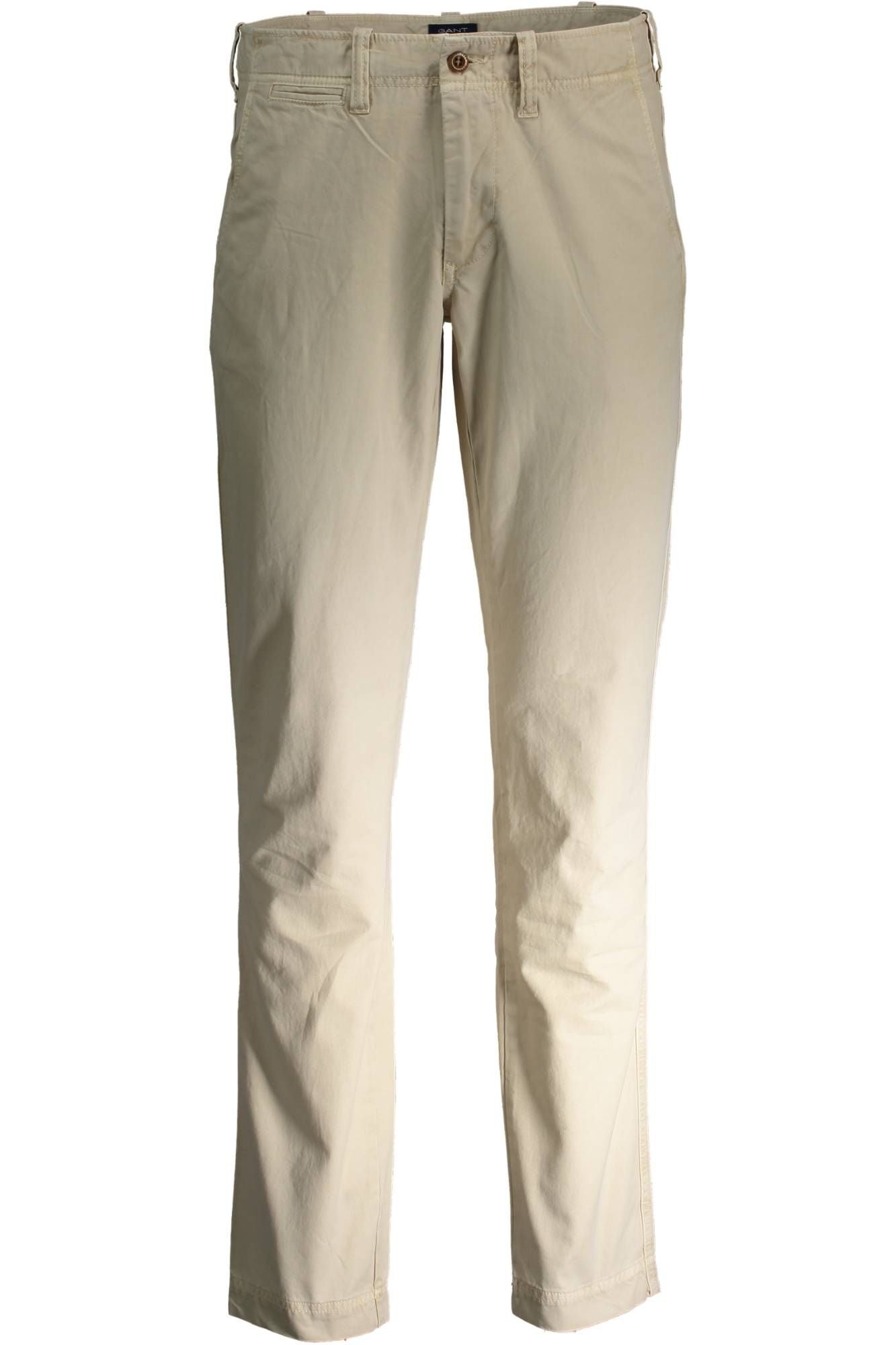 Beige Cotton Men Pant