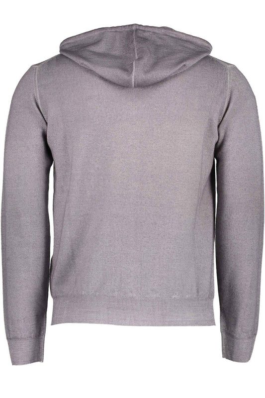 Gray Wool Men Cardigan