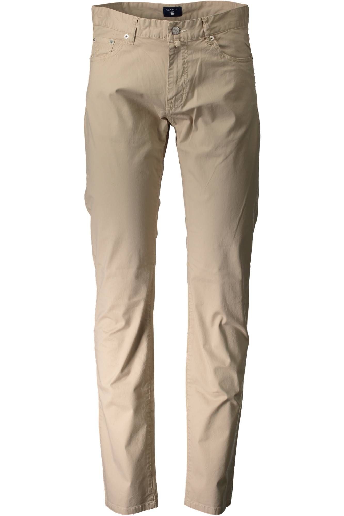 Beige Cotton Men Pant