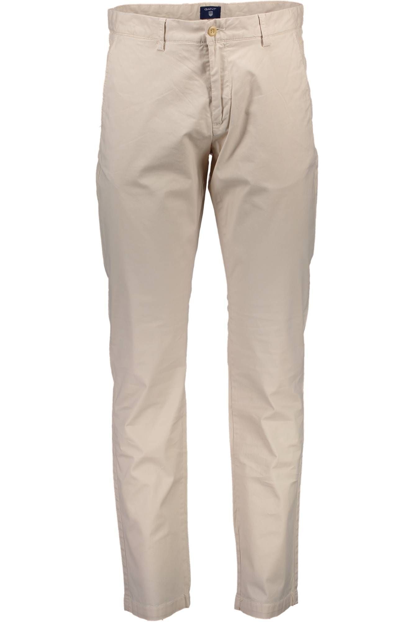Beige Cotton Men Pant